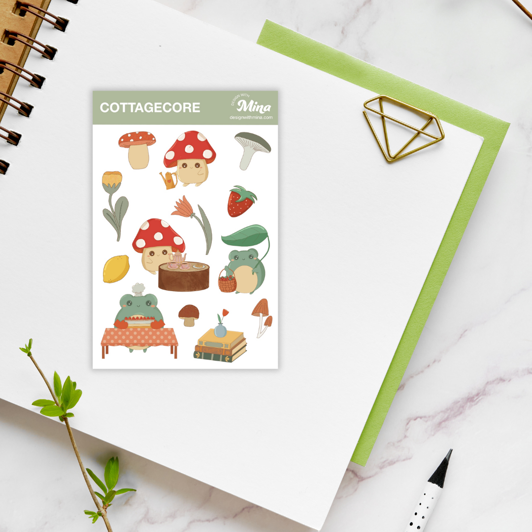 Cottagecore Sticker Sheet