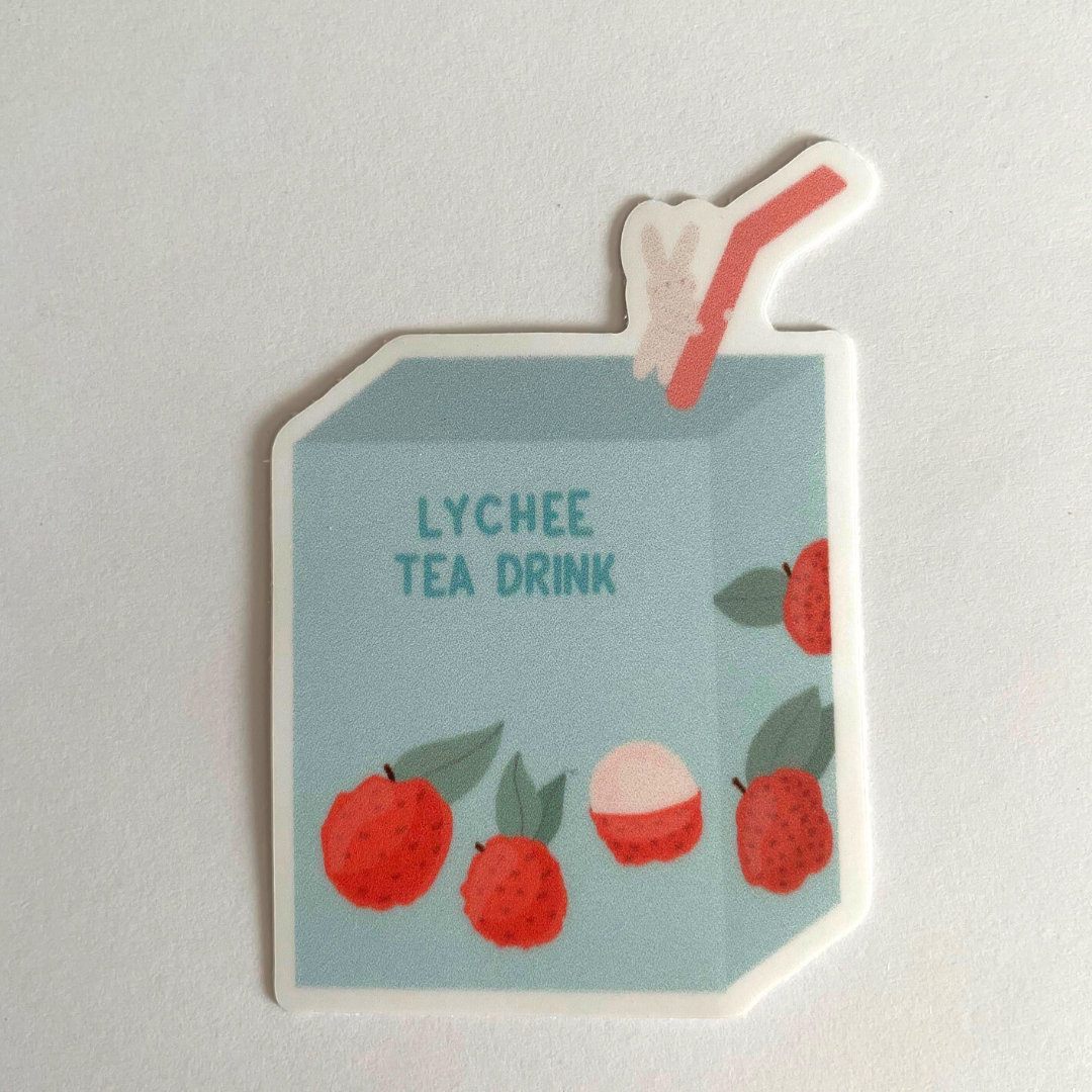 Lychee Tea Drink Sticker