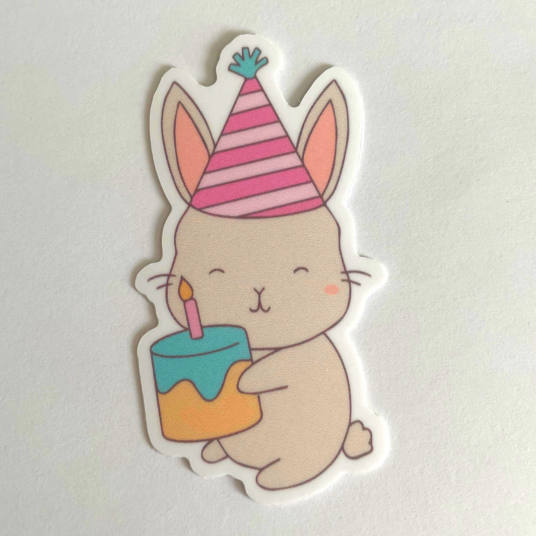 Birthday Toki Bunny Sticker