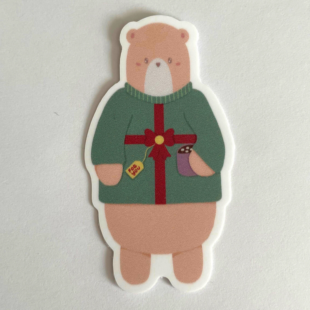 Ugly Sweater Bear Sticker