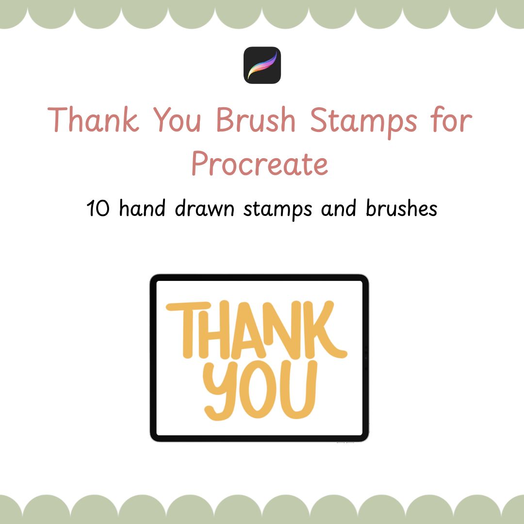 Thank You Procreate Stamps