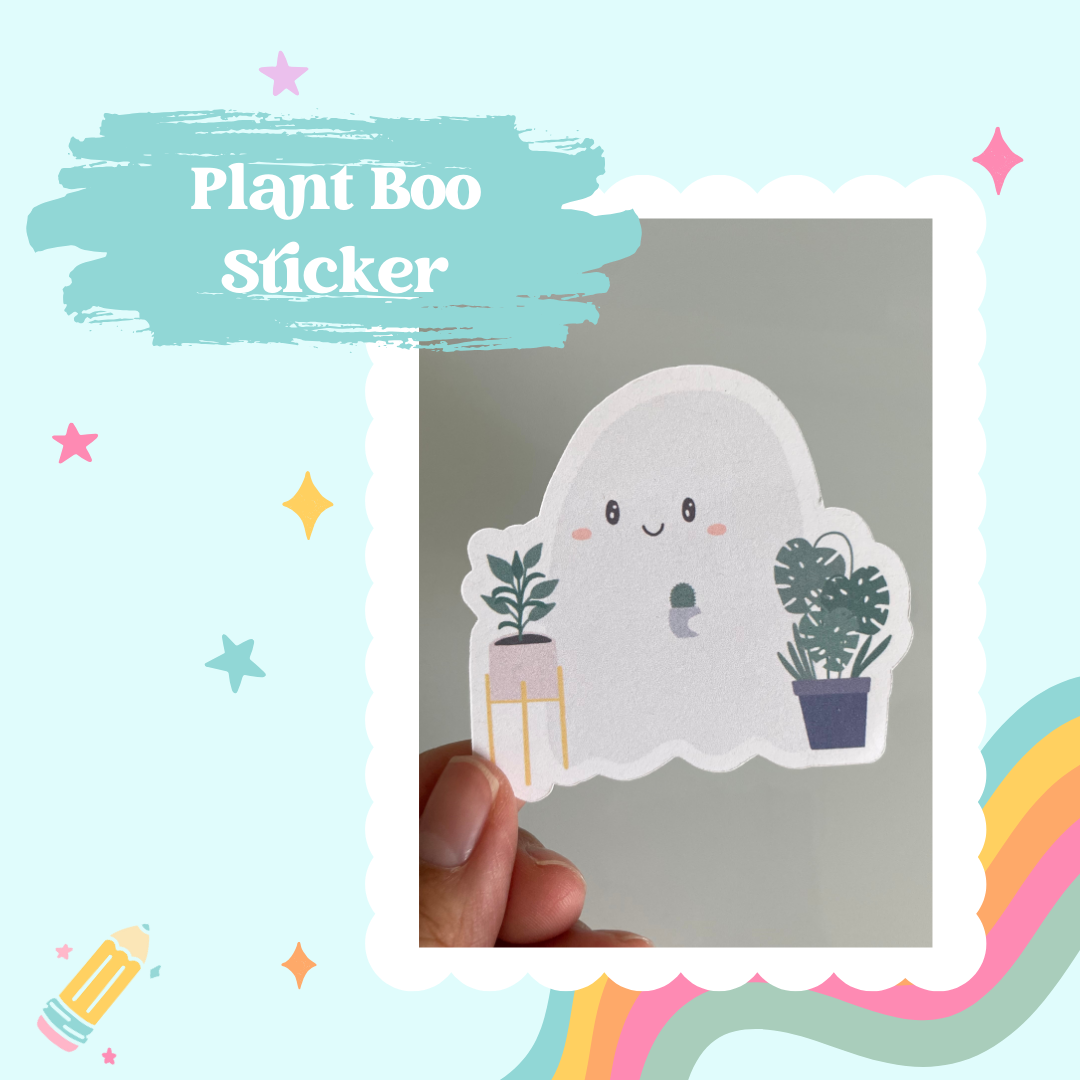 Plant Ghostie Sticker