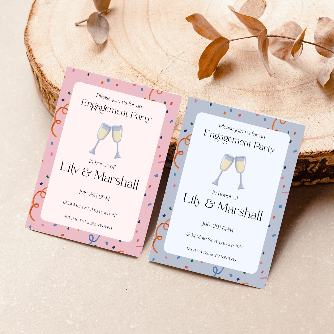 Engagement Party Invitation Template – Instant Download | Editable Canva Design