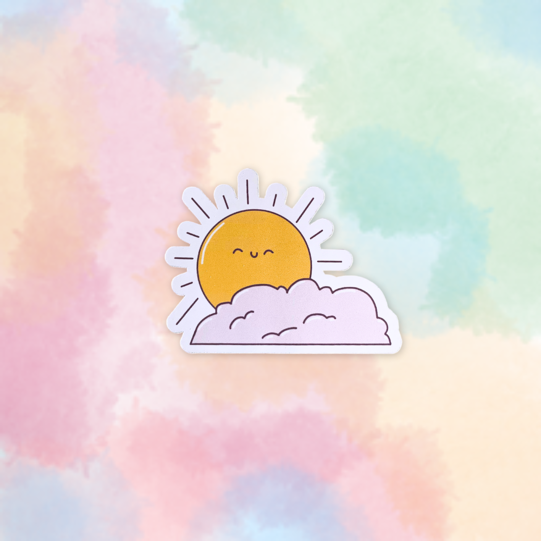 Partly Sunny Sticker
