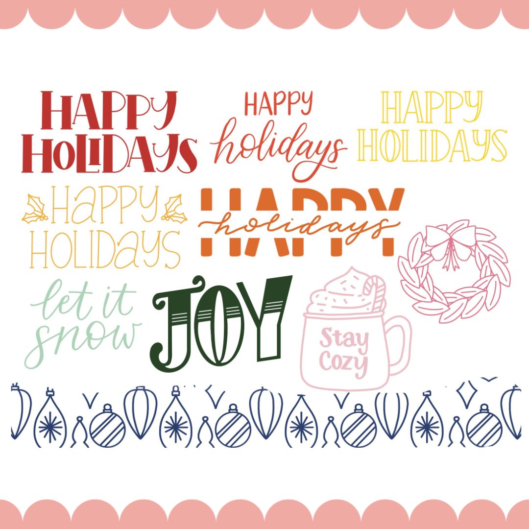 Holiday Procreate Stamps & Pattern Brushes