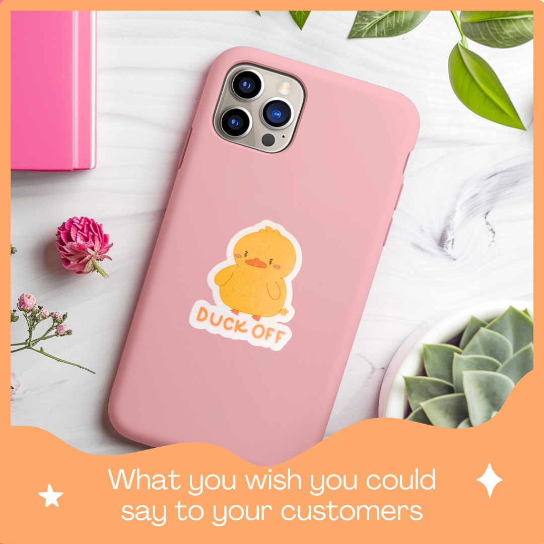 Duck Off Sticker