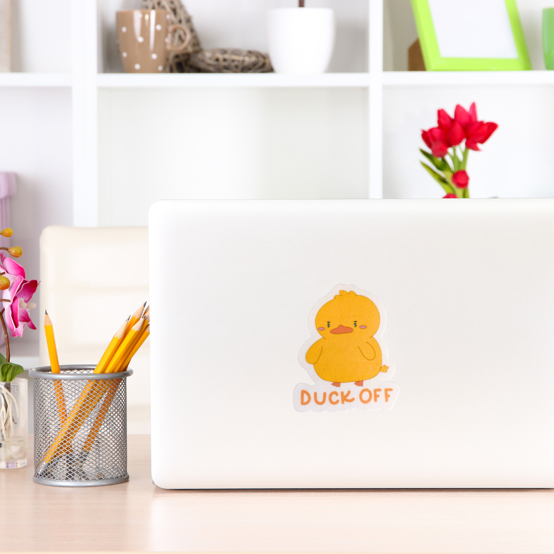 Duck Off Sticker