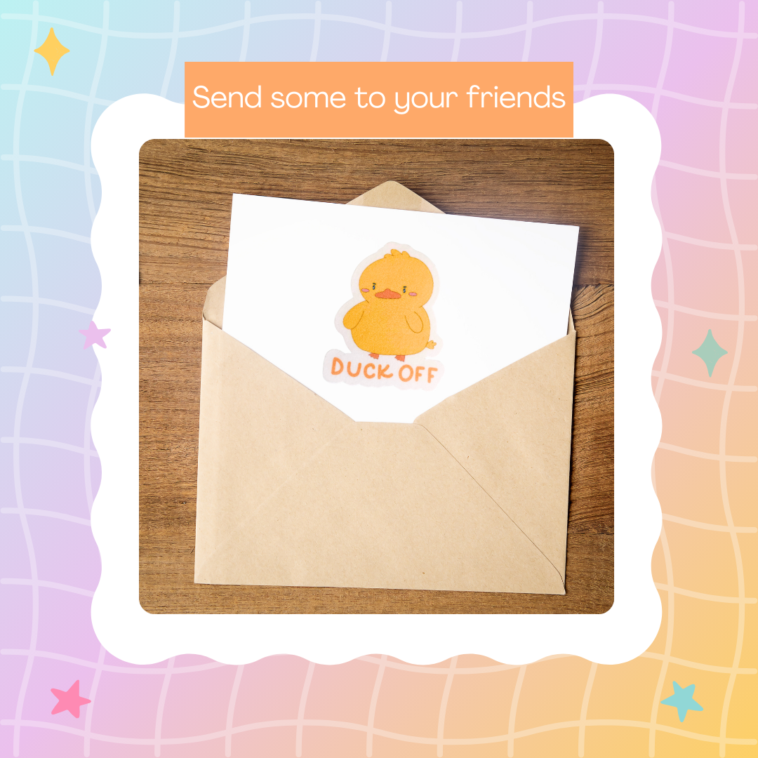 Duck Off Sticker