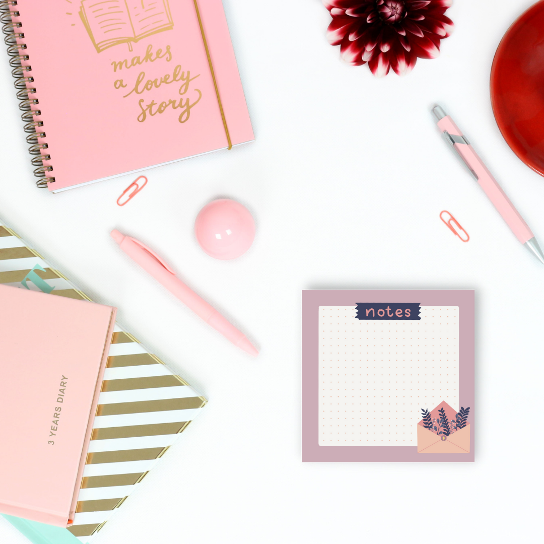 Floral Envelope Sticky Notes
