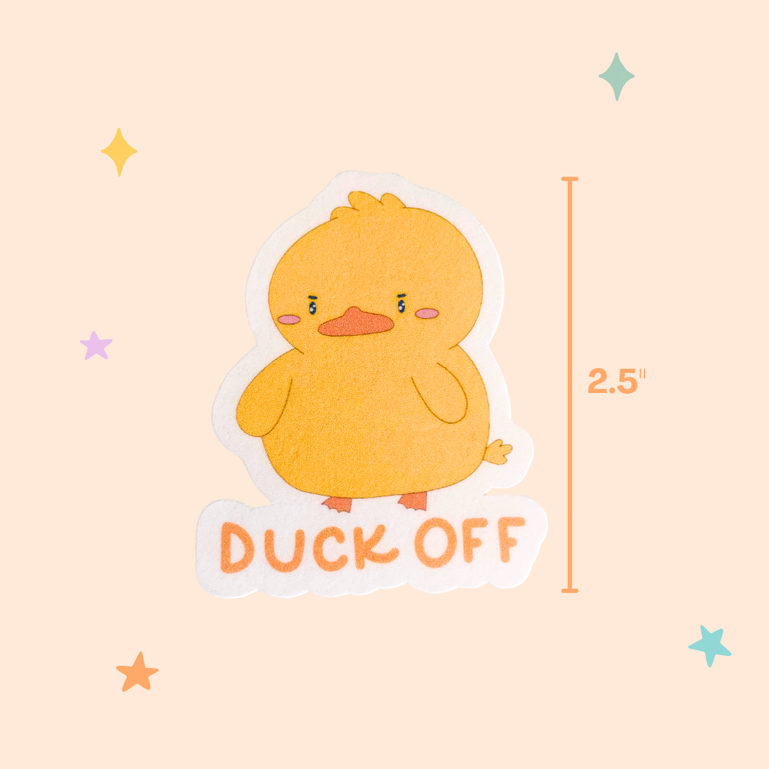 Duck Off Sticker