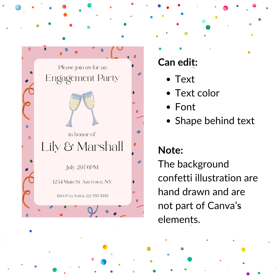 Engagement Party Invitation Template – Instant Download | Editable Canva Design