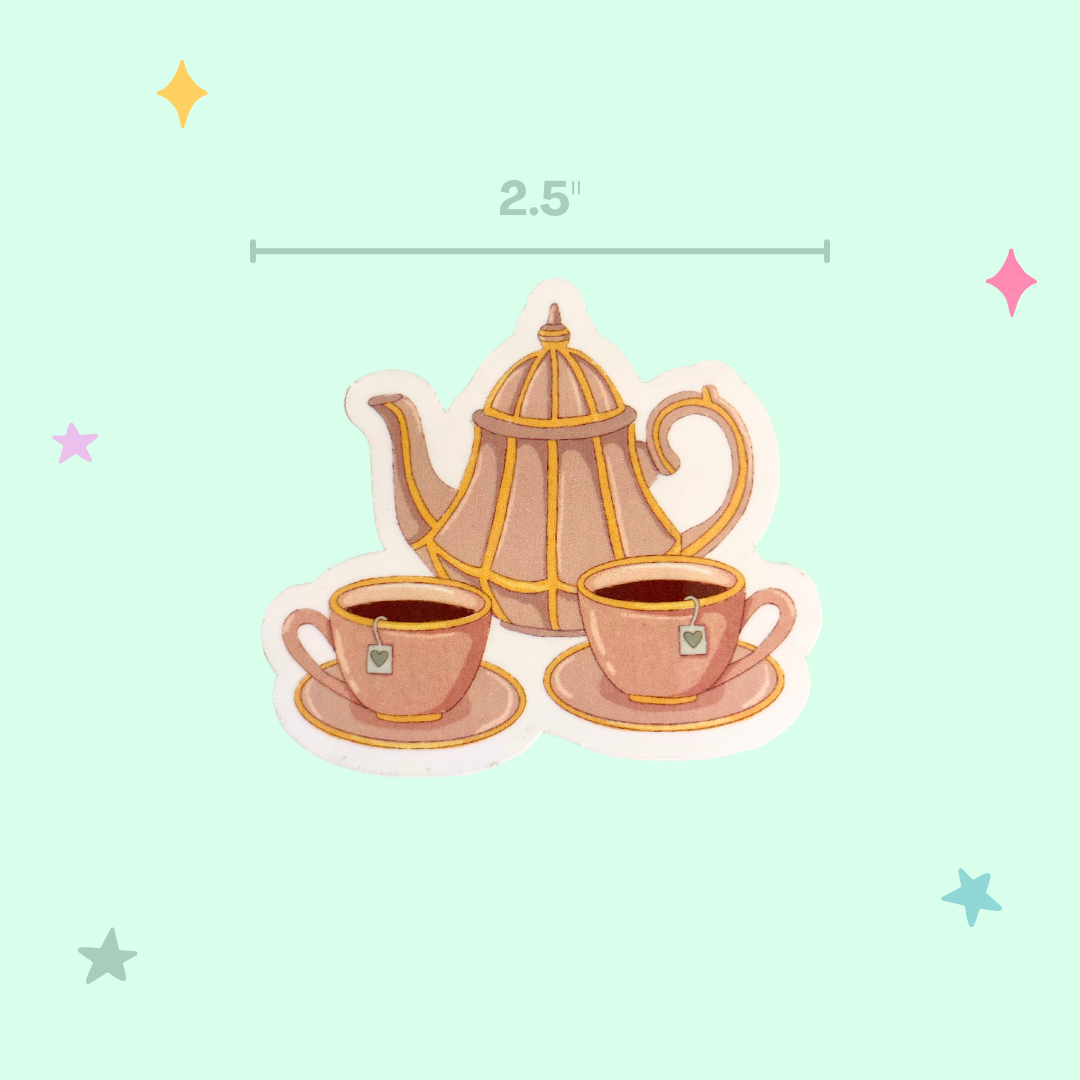 Teapot and Teacups Sticker