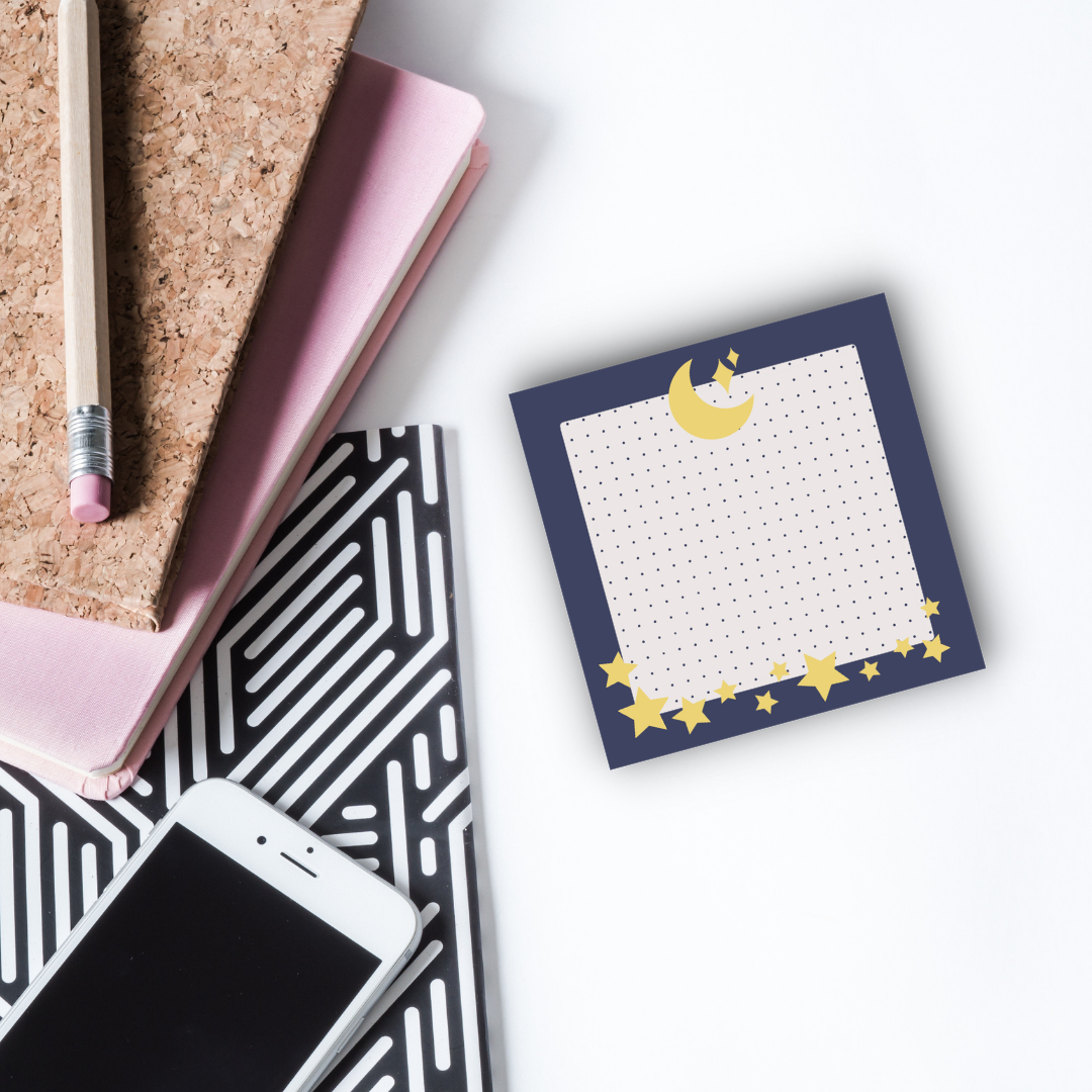 Moon and Stars Sticky Notes