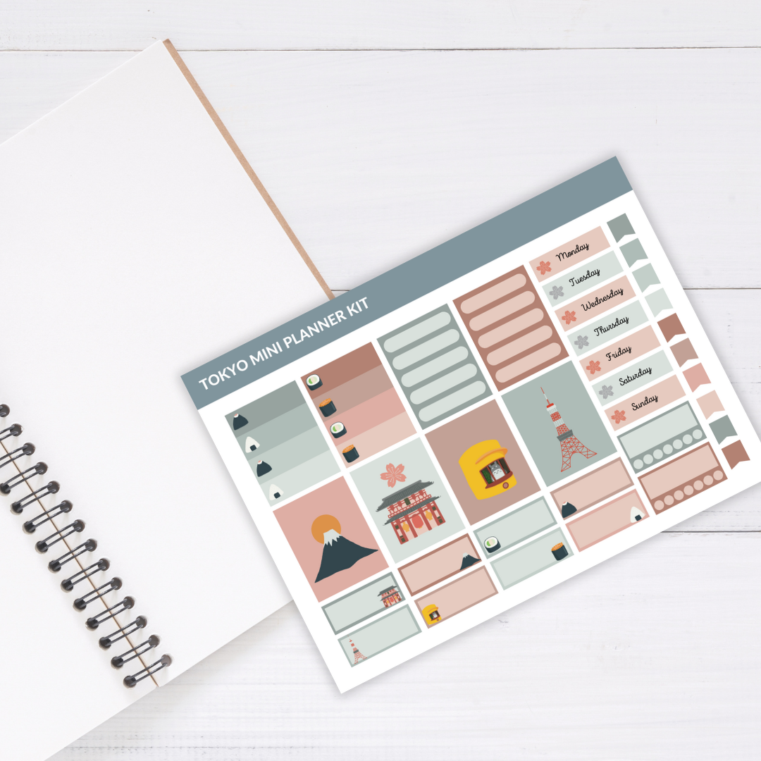 Tokyo Mini Planner Sticker Kit