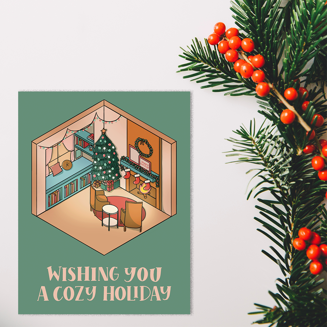 Isometric Room Greeting Card