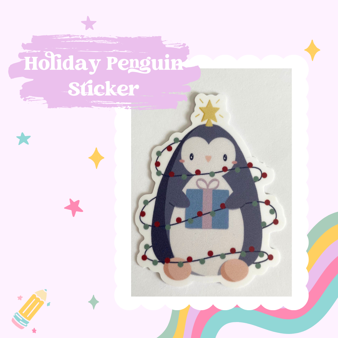 Xmas Penguin Sticker