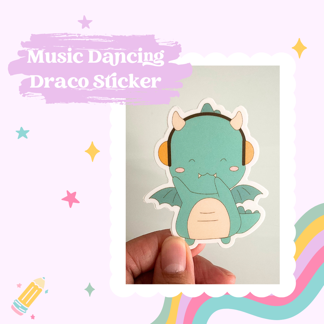 Music Dancing Draco Sticker