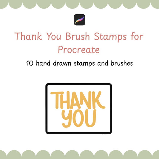 Thank You Procreate Stamps