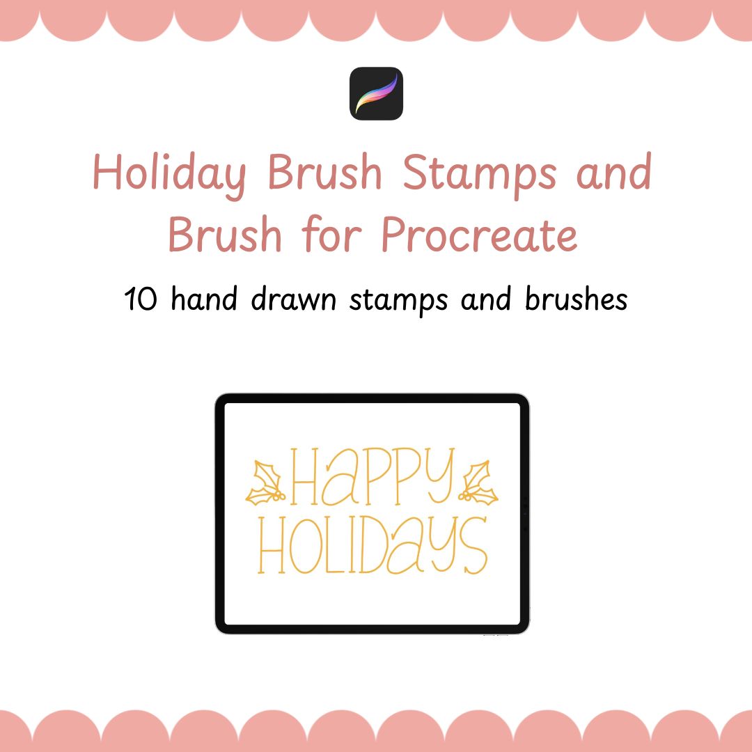 Holiday Procreate Stamps & Pattern Brushes