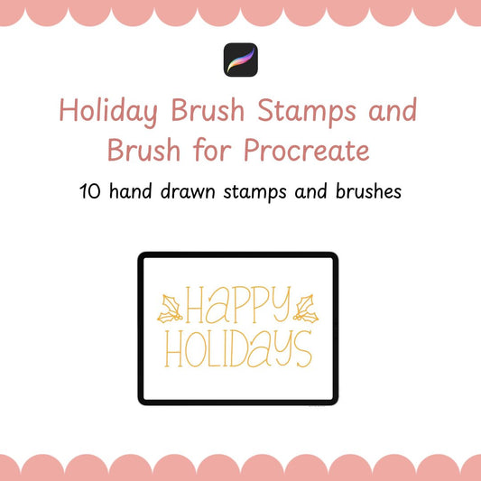 Holiday Procreate Stamps & Pattern Brushes