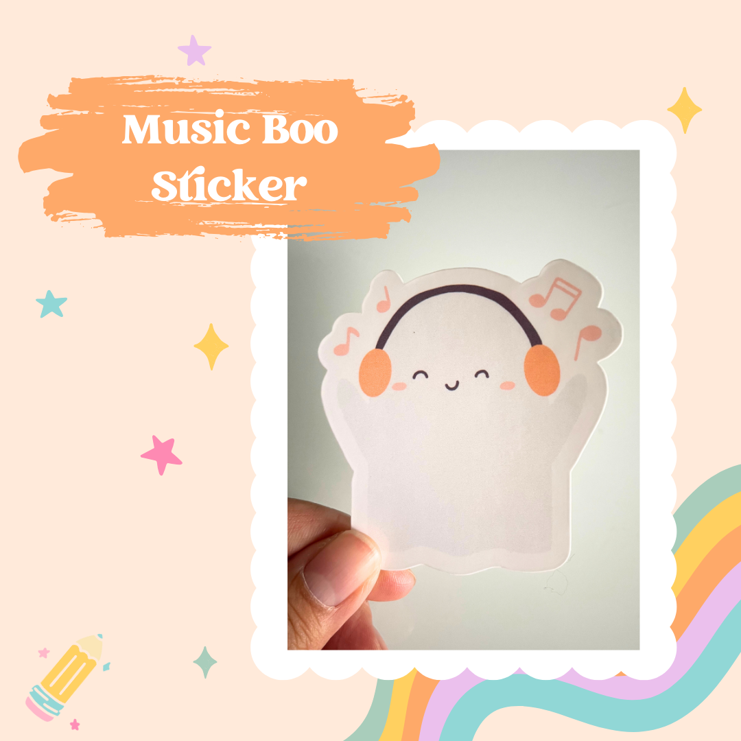 Music Ghostie Sticker