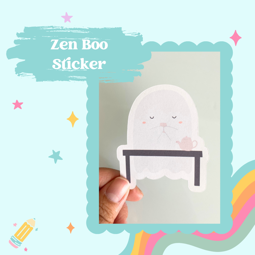 Zen Boo Ghostie Sticker