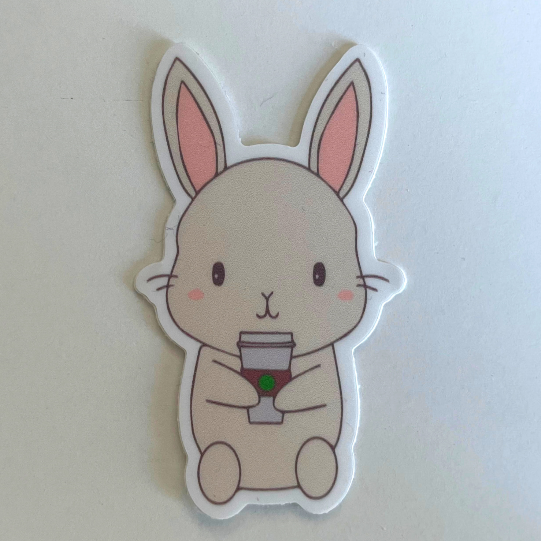 Coffee Toki Bunny Sticker