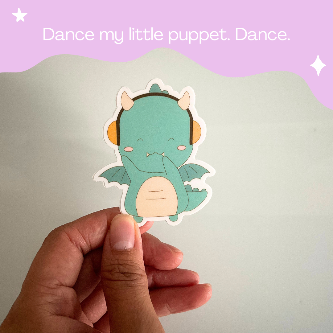 Music Dancing Draco Sticker