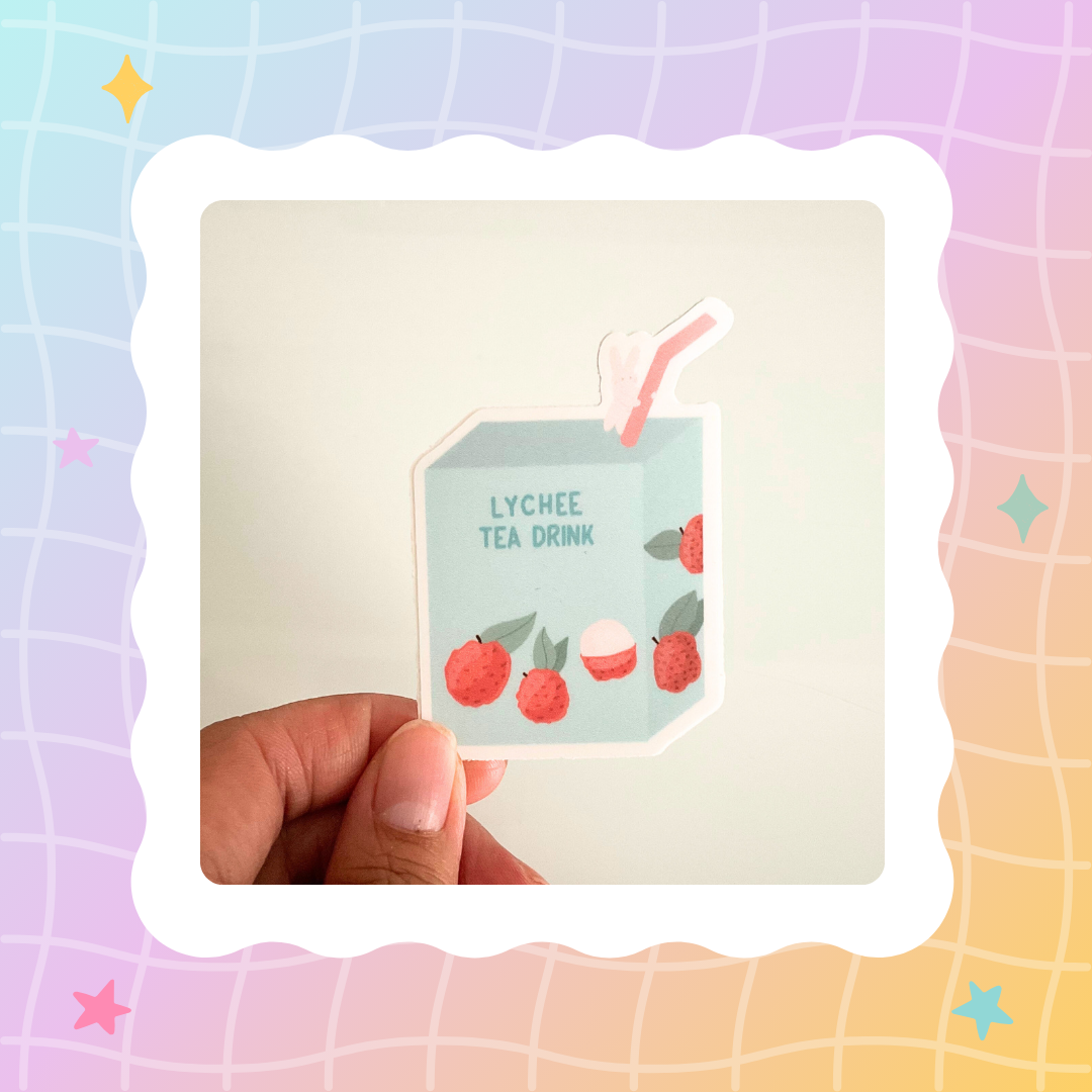 Lychee Tea Drink Sticker