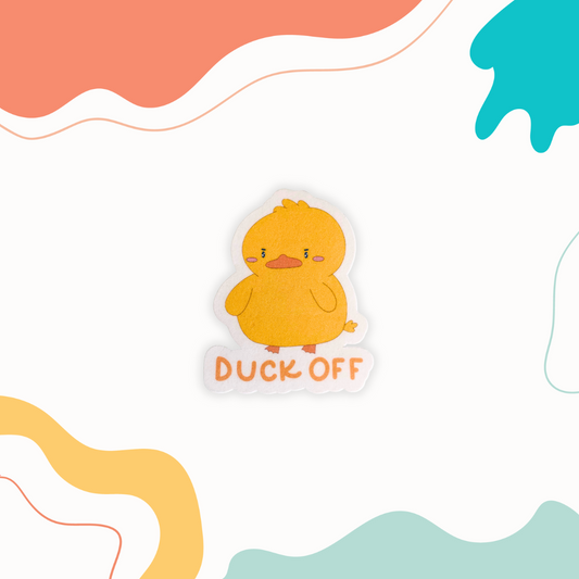 Duck Off Sticker