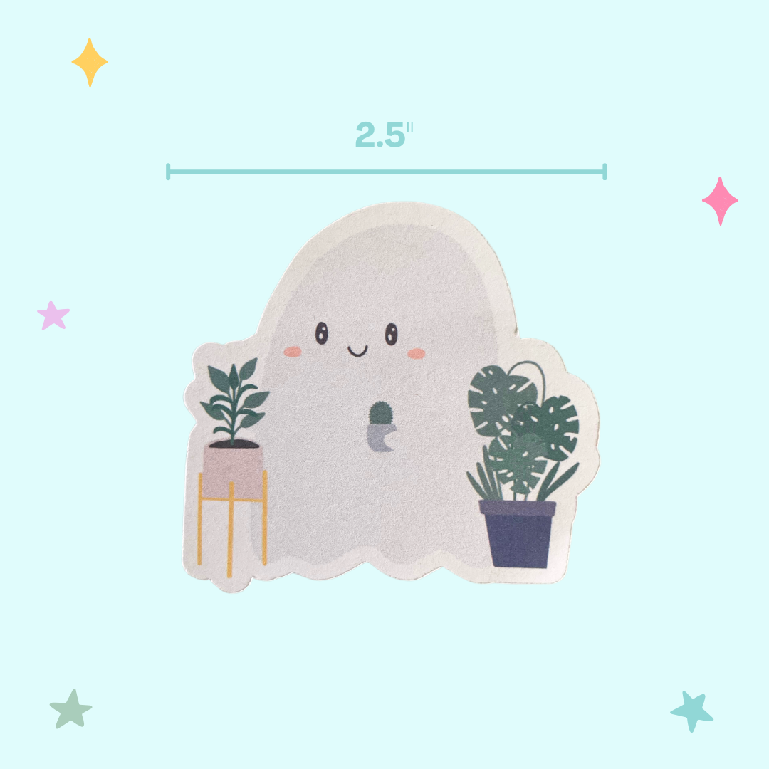 Plant Ghostie Sticker