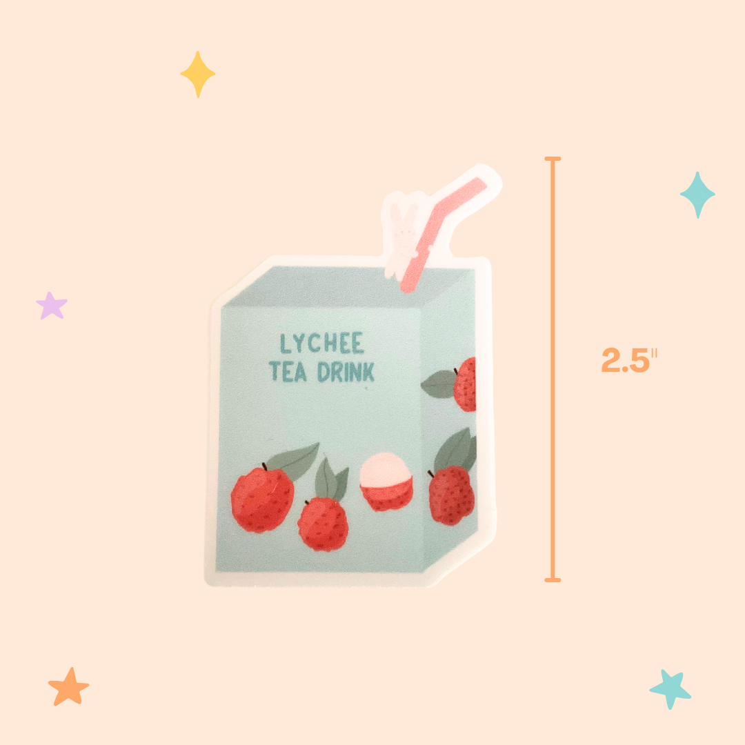 Lychee Tea Drink Sticker