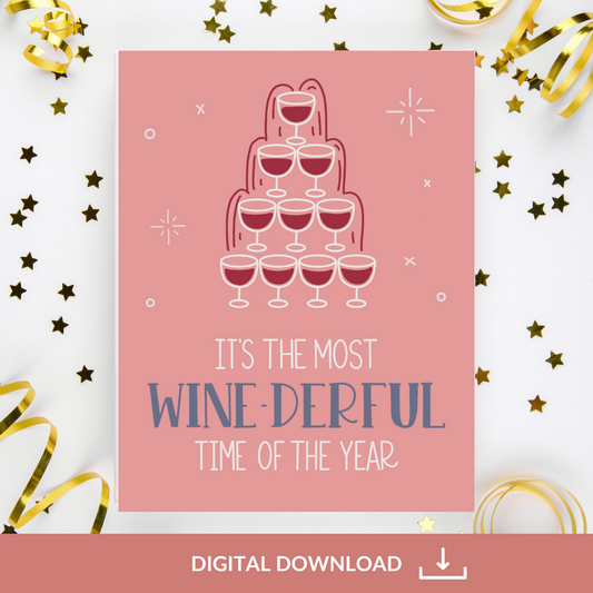 Wine-derful Printable Greeting Card