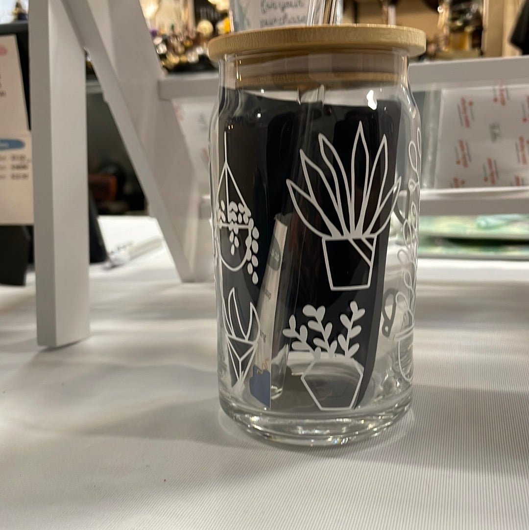 Plants Glass Cup